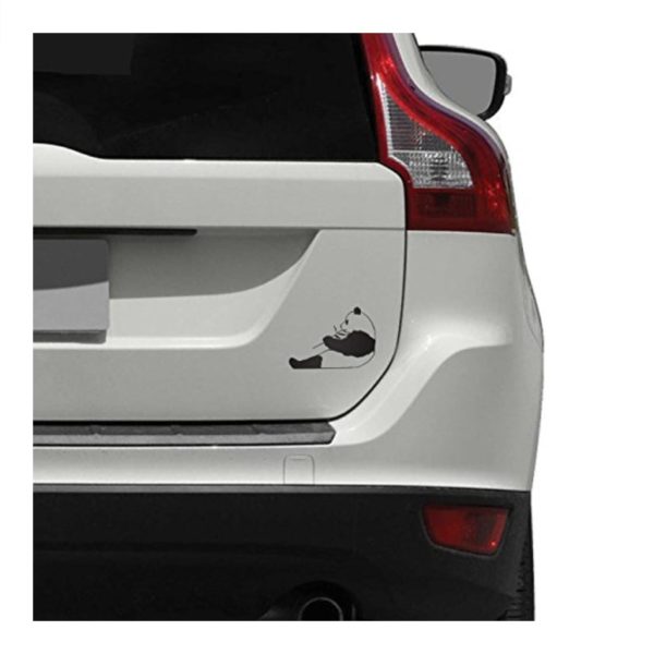 Ihreesy Autocollant De Voiture Panda 3D, 5 Pcs Autocollant De Voiture De Simulation D'Animaux Créatif Décoration Sticker De Tatouage Muraux Étanche Autocollant De Style De Voiture 15cm X 14.5cm,Noir